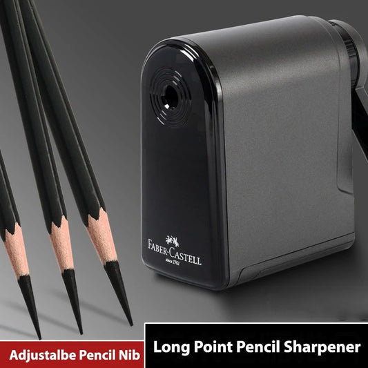 Faber Castell Artists Long Point Pencil Sharpener Manual for Art Charcoal Pencils/Drawing/Sketching Pencils Adjustable Points